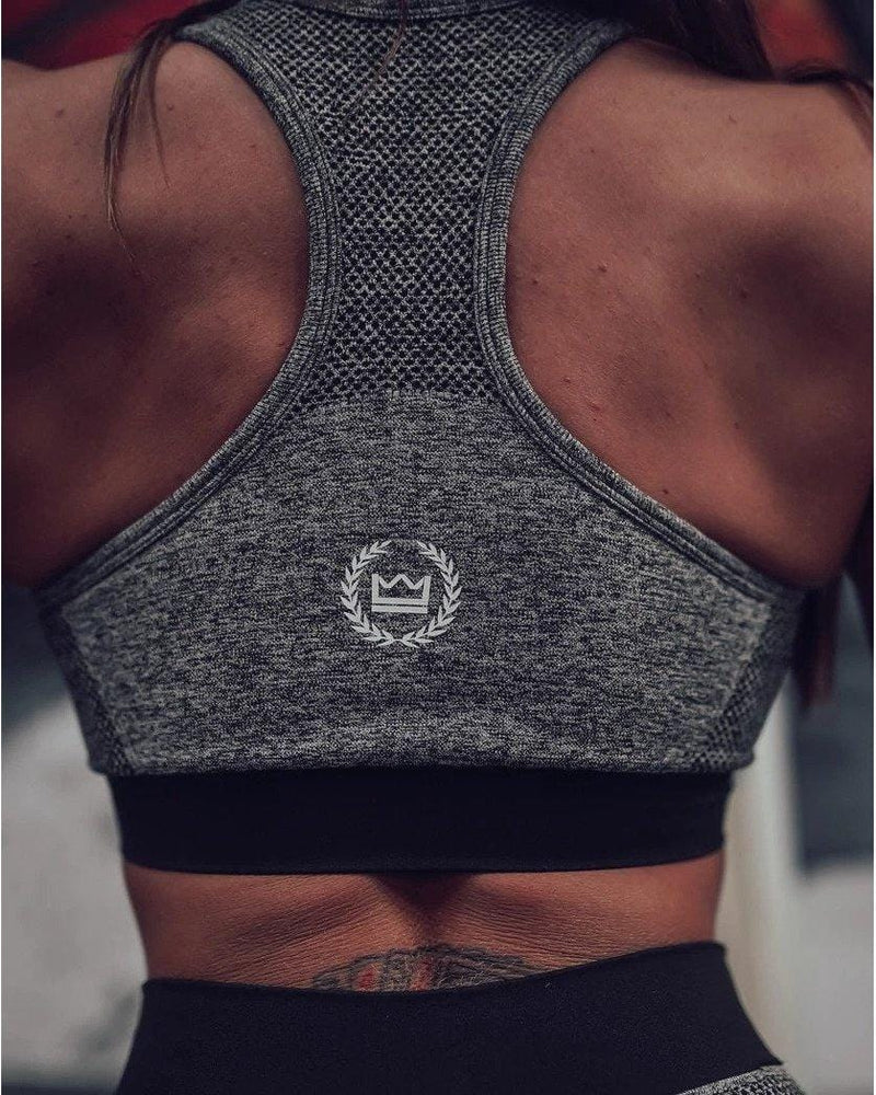 Sculpt Seamless Sports Bra - Charcoal - LV2LFT - Lifestyle Apparel & Gymwear