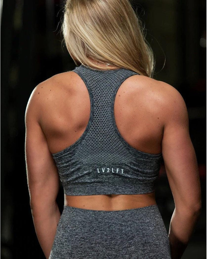 Seamless Sports Bra - Charcoal - LV2LFT - Lifestyle Apparel & Gymwear
