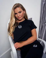 LUX SPORT - Active Streetwear Womens T-Shirts & Tops Cropped Tee - Black